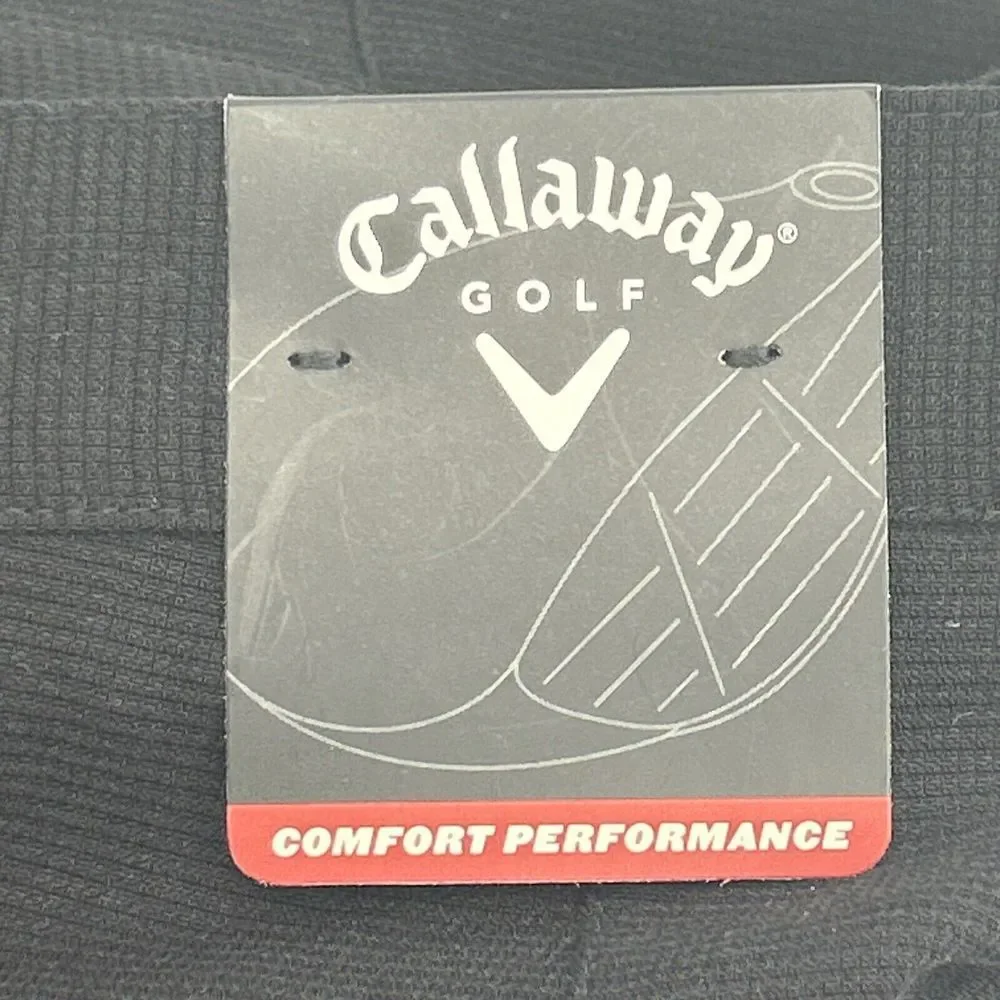 Callaway Golf Sport Pants Men 42X30 Black Pleated Cuffed Comfort Performance NEW